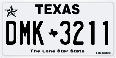 TX license plate DMK3211