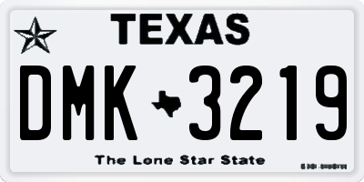 TX license plate DMK3219