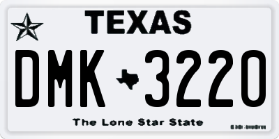 TX license plate DMK3220