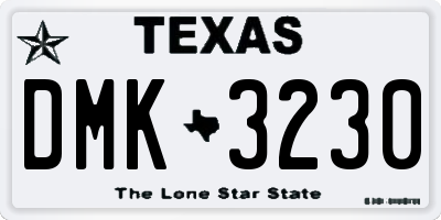 TX license plate DMK3230