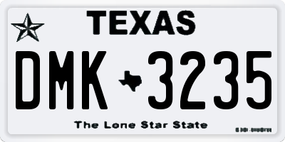 TX license plate DMK3235