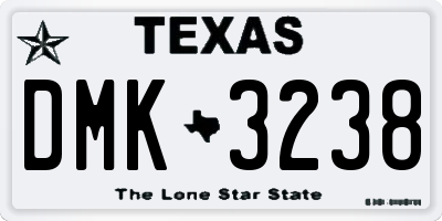 TX license plate DMK3238