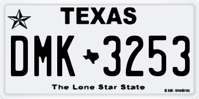 TX license plate DMK3253