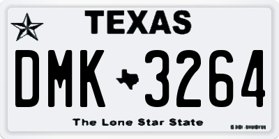 TX license plate DMK3264