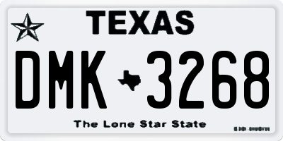 TX license plate DMK3268