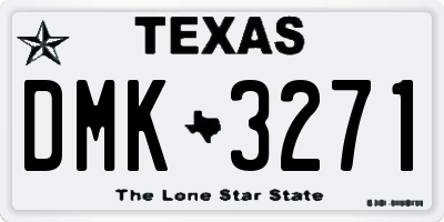 TX license plate DMK3271