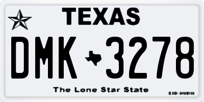 TX license plate DMK3278