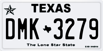 TX license plate DMK3279