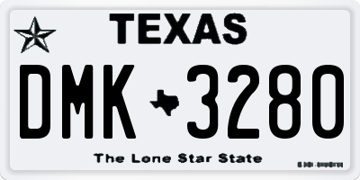 TX license plate DMK3280