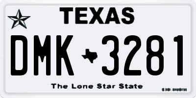TX license plate DMK3281