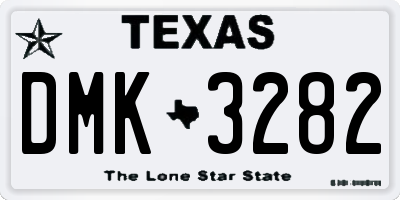 TX license plate DMK3282