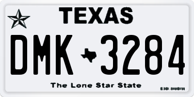 TX license plate DMK3284