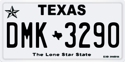 TX license plate DMK3290