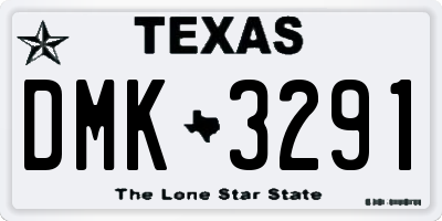 TX license plate DMK3291