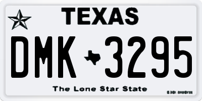 TX license plate DMK3295