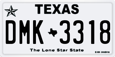 TX license plate DMK3318