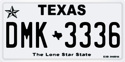 TX license plate DMK3336