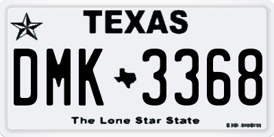 TX license plate DMK3368