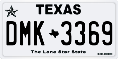 TX license plate DMK3369