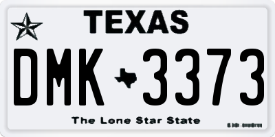 TX license plate DMK3373