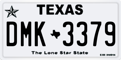 TX license plate DMK3379
