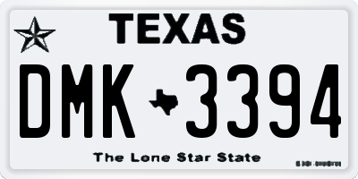 TX license plate DMK3394