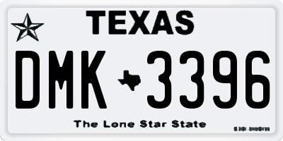 TX license plate DMK3396