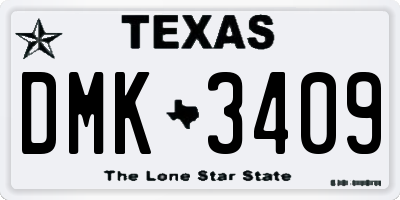TX license plate DMK3409