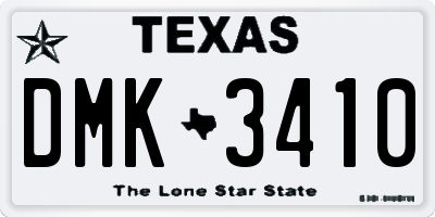 TX license plate DMK3410