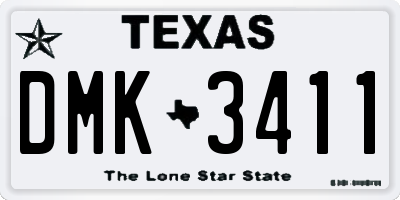 TX license plate DMK3411