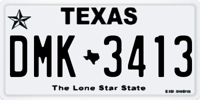 TX license plate DMK3413