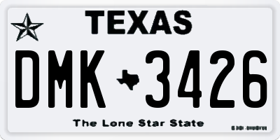 TX license plate DMK3426