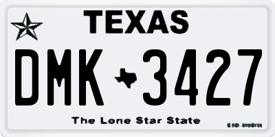 TX license plate DMK3427