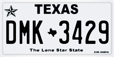 TX license plate DMK3429
