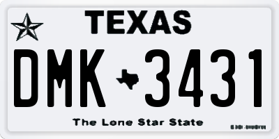 TX license plate DMK3431