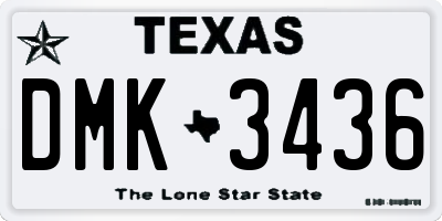 TX license plate DMK3436