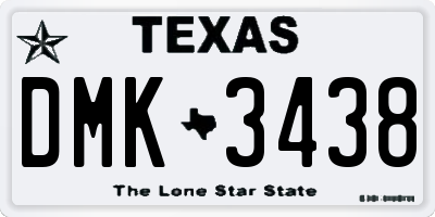 TX license plate DMK3438