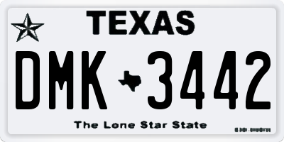 TX license plate DMK3442