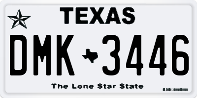 TX license plate DMK3446