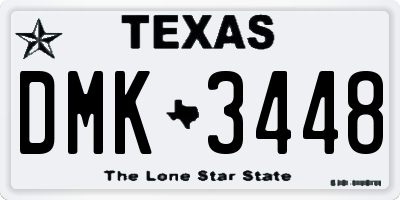 TX license plate DMK3448