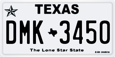 TX license plate DMK3450