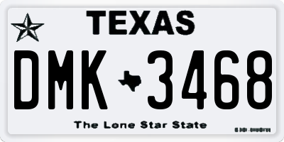 TX license plate DMK3468