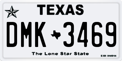 TX license plate DMK3469