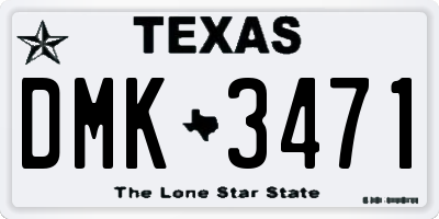TX license plate DMK3471