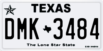 TX license plate DMK3484