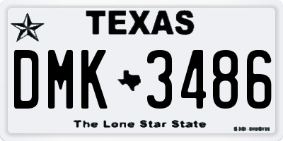 TX license plate DMK3486