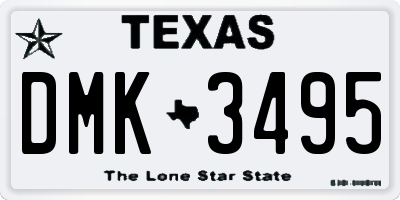 TX license plate DMK3495