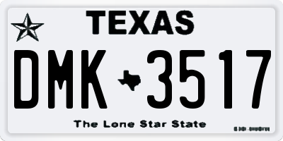 TX license plate DMK3517