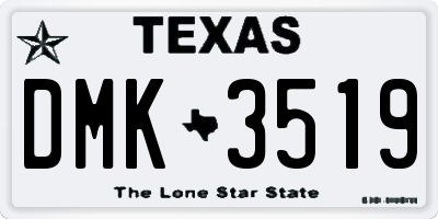 TX license plate DMK3519