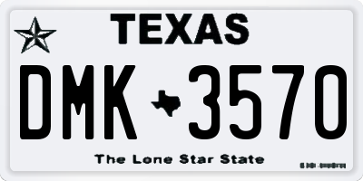 TX license plate DMK3570